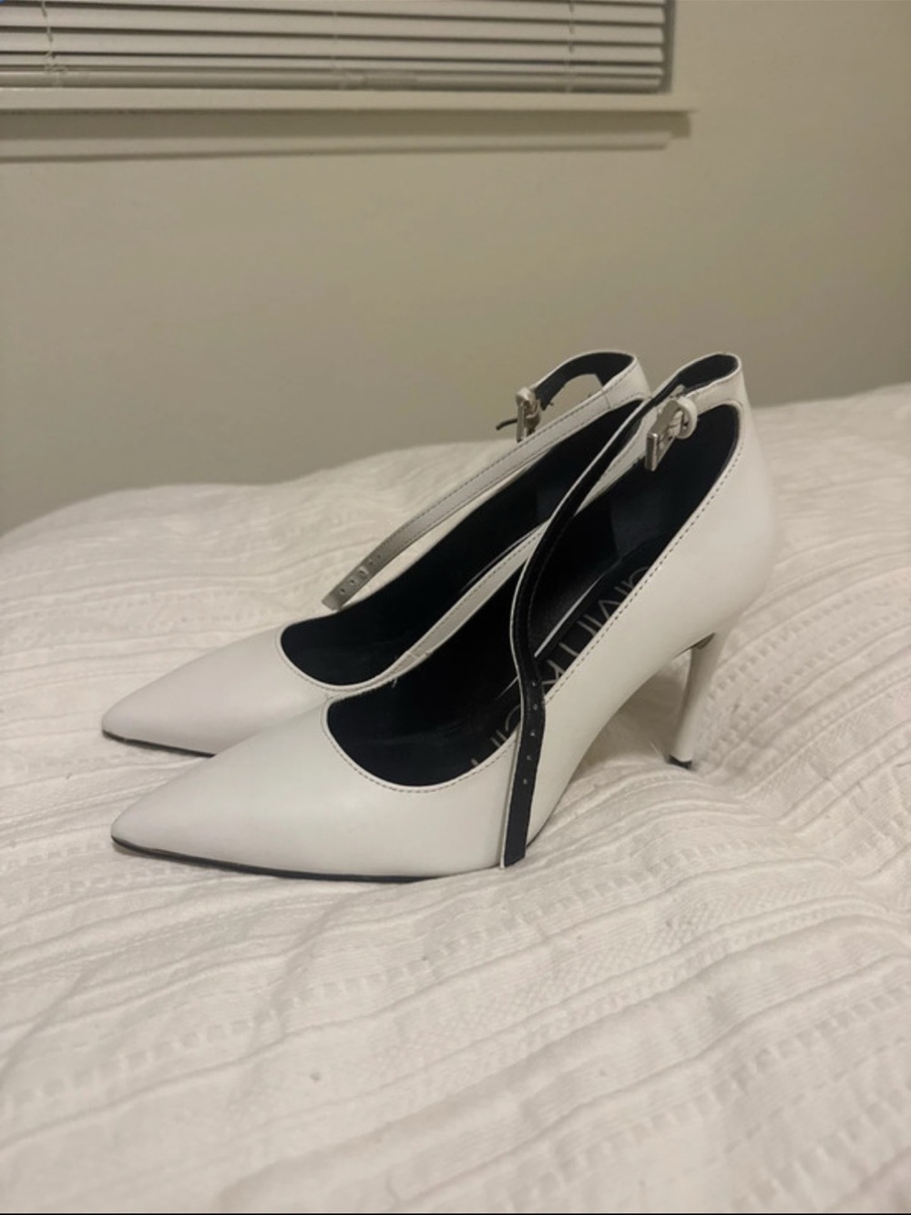 Calvin Klein White Pointed Toe Heels